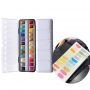 48 Colour Half Pan Metallic Pearl Pearlescent Pigments Watercolors Art Paints With Brush Pens