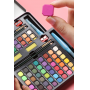 36 colors solid paint cake set, Available DIY drawing stationery set for kids watercolor painting set metal box