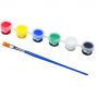 Children's use 6/12 colors acrylic paint set strip pot with brushes