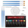 Reuse waterproof art pigment pouring 12ml acrylic paint set for students non toxic
