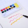 Custom Multicolor 12/24/48 Colors Watercolor Paint Set With Fountain Penil And Palette Watercolor Paint Brushes