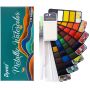 Solid Watercolor Paint Rotary Storage Rotating Pigment With One Water Brush