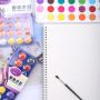 48 Colors Solid Watercolor Paints Set For Drawing Pigment Water Color With Water Brush Painting Set Art Supplies