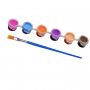 Children's use 6/12 colors acrylic paint set strip pot with brushes