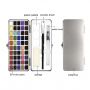 Custom Logo Label Solid Pigment Square Watercolor Paint Set Foldable With Brush Pen
