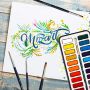 Watercolor Paint Essential set 24 Vibrant Colors Lightweight and Portable Perfect for Budding Hobbyists and Professional Artists