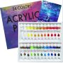 Acrylic Paint Set 24 Colors Perfect For Non toxic Rich Pigments
