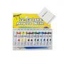 Beginner Acrylic Paint Set 12 Rich Pigment Colors (12ml) 3 Brushes Color Wheel Painting Art Supplies for Artist Adult