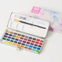 High quality rainbow art set painting with 6 color 48 color iron box with paint brush set for europe