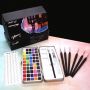 New product portable pearl solid watercolor pigment with gouache paint set of 60 colors for children