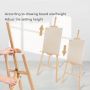 Wood Painting Easel Stand, Foldable Design, Adjustable Height Large Tray for Painting, Sketching, Display