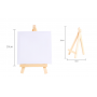 2021 New product 6.25inch mini canvas solid wood line display easel stand mini easel and canvas