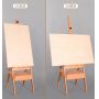 Student Sturdy Beechwood Adjustable Artwork Painting Drawing Wood Easel