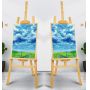 Student Sturdy Beechwood Adjustable Artwork Painting Drawing A-Frame Wood Easel