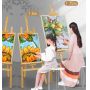 Student Sturdy Beechwood Adjustable Artwork Painting Drawing A-Frame Wood Easel
