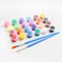 Hot Selling Art Supplies Paint With Brushes,24 Colors Children DIY Acrylic Paint Pots Set With Brush