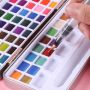 72 Colors Solid Watercolor Paint Set Contains Macaron Glitter Watercolor Set Paint Metallic Colors Aquarelle Art Supplies