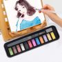 12 colors Watercolor Paint Box Multicolor Portable Mini Watercolor Paint Beginner Set Art Supplies