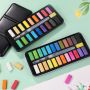 24 Watercolor Paint Set Light Portable Water Colors paints with 1 fountain pen