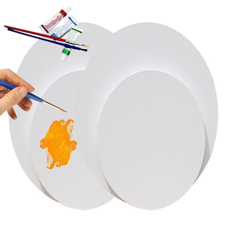 Diy Oval Cotton Oil Painting Canvas Mini And Stretched Canvas 