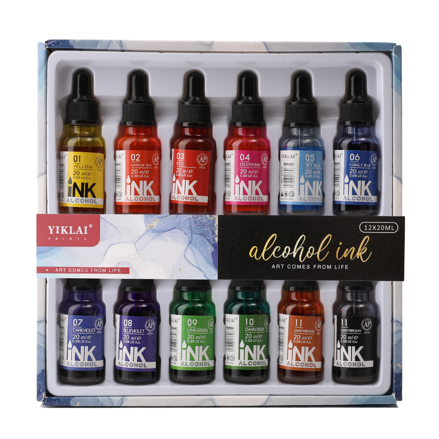 Fashion Alcohol Ink Dyes 12 Color Alcohol Base Ink For Sale