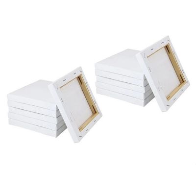 Stretched Canvas Cotton White Blank Canvas for Acrylic Craft Drawing Decor