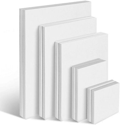 Stretched White Blank Canvas, 100% Cotton Artist Quality Acid Free Canvas 