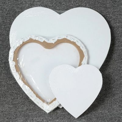 Heart-shaped Cotton Canvas DIY Painting Crafts For Artist Canvas Acrylic Oil Painting