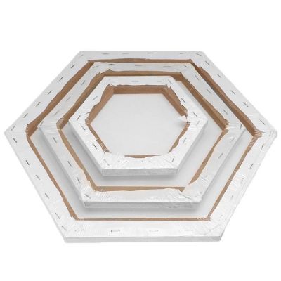 Hexagon White Cotton Canvas Watercolor Painting DIY Crafts for Professional Artist Canvas Oil Painting