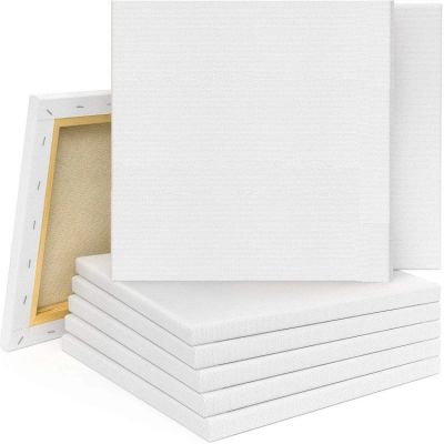 Stretched Canvas,12 x 12 Inches, Square Blank Canvases, 100% Cotton,Art Supplies for Acrylic Pouring and Oil Painting