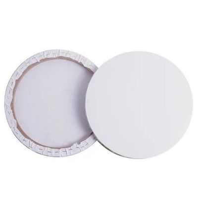 Cotton Round Thick Stretched Canvas for Drawing Painting DIY