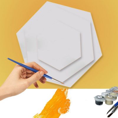 DIY Cotton Oil Painting Canvas Stretched Blank Handmade DIY Paint Canvas Hexagon Home Wall Picture Decors 2021