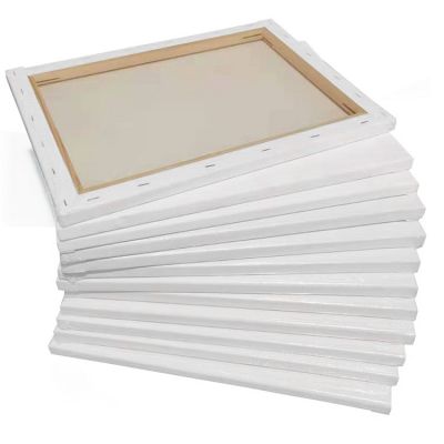 Wholesale 100%Cotton White Blank Stretched Canvas Frame Artist Painting