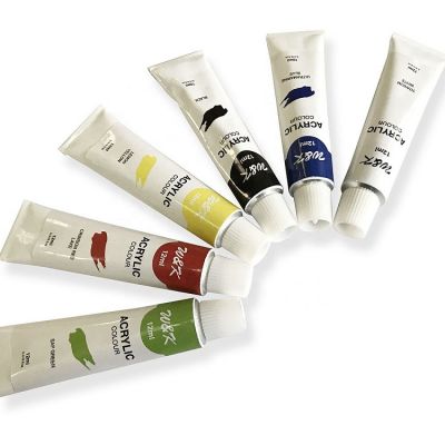 bulk quality 12 colors 12ml artist kids drawing acrylic color paint set for painting