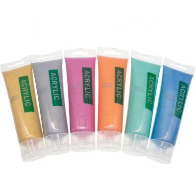 kids art color metallic acrylic paint 100ml