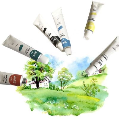 Eco-friendly kids 18 colors 12ml watercolor paint set