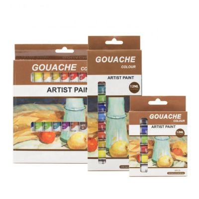 Top Selling List Many Kinds Opaque Bright Colours Smooth Gouache Paint Sets For Kids