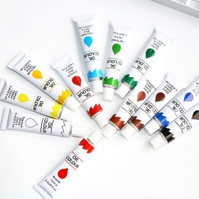 wholesale non-toxic 24 colors 12ml artist oil paint color set for kids
