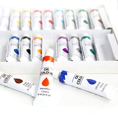 High quality low price 12ml 12/18/24 colors artist oil paints in tubes