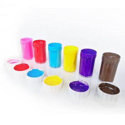 6ct 20ml Jars Fluorescent Neon Glow in the Dark Tempera Paint
