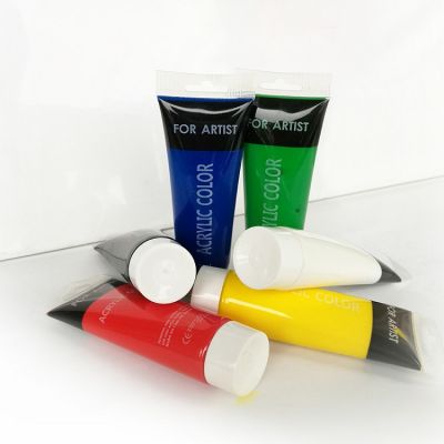 6-Pack 75ml Tubes Primary Multipurpose Acrylic Colour Paints