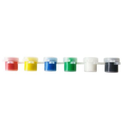 Wholesale kids crafting non-toxic 6 strip pot 3ml poster paint set