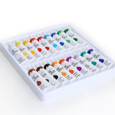 18 Vibrant Colors in 12ml Aluminum Tube Premium Artist Oil Paint Set
