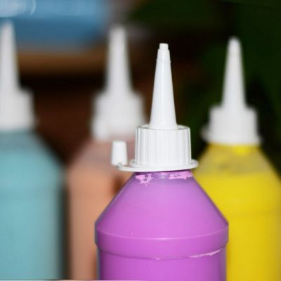 Students Water Colour Set 6X500ml Refill Tubes - Neon Fluorescent Metallic