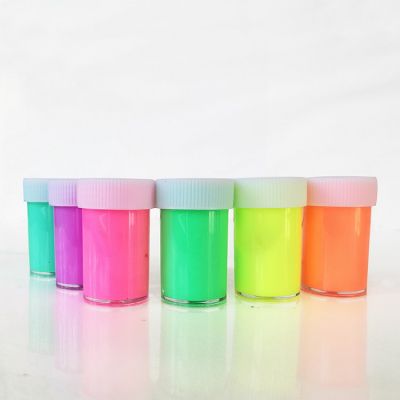6x20ml Jars premium quality glow in the dark acrylic paint set
