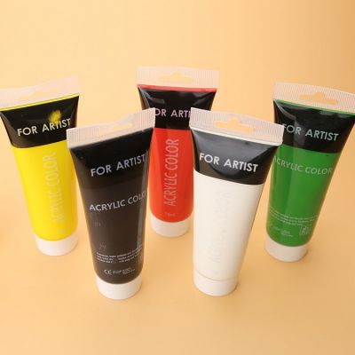 6 colors 75ml Tubes Artist Acrylic Colours