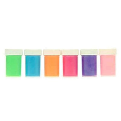 6ct 20ml Jars waterproof glow in the dark poster paint
