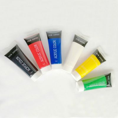 UV Reactive Glow in The Dark Luminous acrylic paints 6x75ml Assorted Tubes