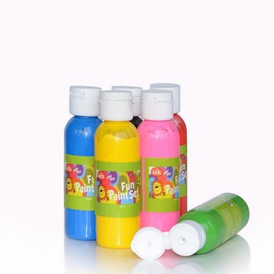 6 colors non-toxic kids washable tempera paint set for school projects
