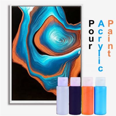 4 Color 2 oz Pre-Mixed High Flow Ready to Pour Acrylic Pouring Paint Set